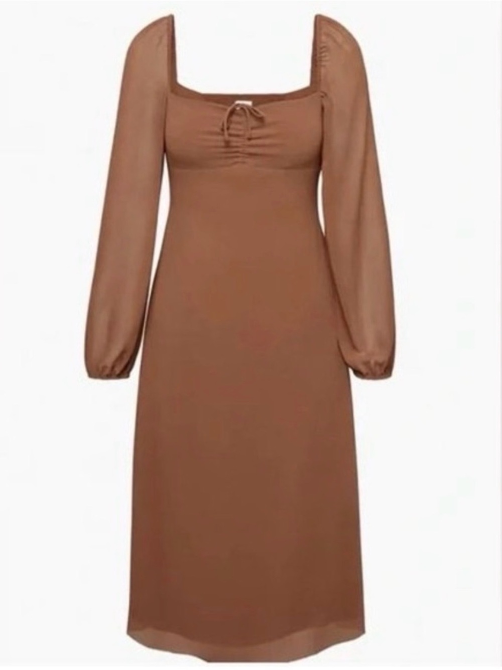 Aritzia Wilford Jacqueline Brown Midi Dress - Size 16